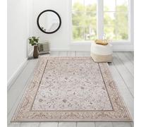 cozily® Jute Back Extra Large Rugs For Living Room - Marco Vintage Ochre Rug - 200 x 290 cm - Washable Lounge Rug For Bedroom and Sitting Room