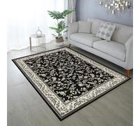 cozily® Jute Rugs Living Room Large 160x230 cm - Marco Vintage Black Rug - Washable Carpets For Bedrooms, Lounge, Sitting and Dining Room Rug