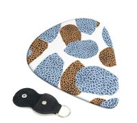 Cozimangoe 6-Pack Guitar Picks with Leather Holder, 0.71mm Medium Gauge ABS Plectrums for Acoustic, Electric, Bass Guitars and Ukulele, Best And Modern Leopard Skin Summary