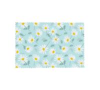 Cozimangoe Blue And White Dainty Floral Daisy, Placemats 4 Set, 12x18 Inch Heat Resistant Washable Place Mats for Table Scalloped Edges Decorative, Kitchen Dining Wedding