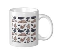 Cozimangoe Coffee Mug, 11OZ White Ceramic Resistant Durable Glossy for Women Men Mothers Day Gift Offices Home, Personalized Seals Illustration Sea Lion