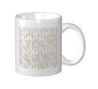 Cozimangoe Coffee Mug, 11OZ White Ceramic Resistant Durable Glossy for Women Men Mothers Day Gift Offices Home, Personalized Art Deco Scales Geometry White Grey Gold Marble