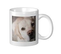 Cozimangoe Coffee Mug, 11OZ White Ceramic Resistant Durable Glossy for Women Men Mothers Day Gift Offices Home, Personalized Labrador Dog