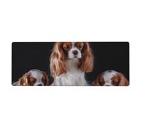 Cozimangoe Desk Mat, Large Mouse Pad Anti-Slip Waterproof Smooth Surface for Durable Stitched, Computer Desk Office Home, Personalized Cavalier King Charles Spaniel Mother with Cubs