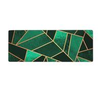 Cozimangoe Desk Mat, Large Mouse Pad Anti-Slip Waterproof Smooth Surface for Durable Stitched, Computer Desk Office Home, Personalized Emerald and Copper Lines