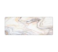 Cozimangoe Desk Mat, Large Mouse Pad Anti-Slip Waterproof Smooth Surface for Durable Stitched, Computer Desk Office Home, Personalized Yellow Marble Print