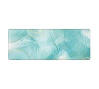 Cozimangoe Desk Mat, Large Mouse Pad Anti-Slip Waterproof Smooth Surface for Durable Stitched, Computer Desk Office Home, Personalized Pastel Mint Green Marble