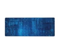 Cozimangoe Desk Mat, Large Mouse Pad Anti-Slip Waterproof Smooth Surface for Durable Stitched, Computer Desk Office Home, Personalized Programmer Binary Code Blue
