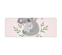 Cozimangoe Desk Mat, Large Mouse Pad Anti-Slip Waterproof Smooth Surface for Durable Stitched, Computer Desk Office Home, Personalized Cute Koala Mom and Baby