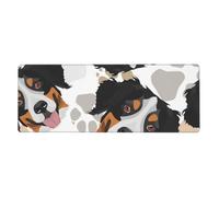 Cozimangoe Desk Mat, Large Mouse Pad Anti-Slip Waterproof Smooth Surface for Durable Stitched, Computer Desk Office Home, Personalized Dog Paws Bernese Mountain Dog