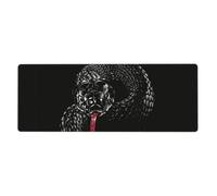 Cozimangoe Desk Mat, Large Mouse Pad Anti-Slip Waterproof Smooth Surface for Durable Stitched, Computer Desk Office Home, Personalized Cool Black Cobra Snake