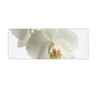 Cozimangoe Desk Mat, Large Mouse Pad Anti-Slip Waterproof Smooth Surface for Durable Stitched, Computer Desk Office Home, Personalized Floral White Flowers Orchid Elegant Modern Trendy