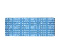 Cozimangoe Desk Mat, Large Mouse Pad Anti-Slip Waterproof Smooth Surface for Durable Stitched, Computer Desk Office Home, Personalized Programmer Blue Binary Computer Code
