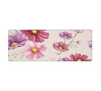 Cozimangoe Desk Mat, Large Mouse Pad Anti-Slip Waterproof Smooth Surface for Durable Stitched, Computer Desk Office Home, Personalized Hand Drawn Cosmos Flower Pattern