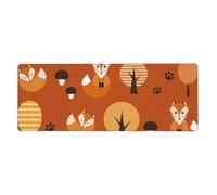 Cozimangoe Desk Mat, Large Mouse Pad Anti-Slip Waterproof Smooth Surface for Durable Stitched, Computer Desk Office Home, Personalized Background with Foxes