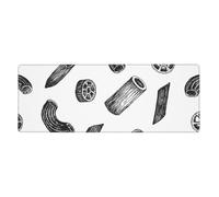 Cozimangoe Desk Mat, Large Mouse Pad Anti-Slip Waterproof Smooth Surface for Durable Stitched, Computer Desk Office Home, Personalized Hand Drawn Pasta