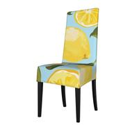 Cozimangoe Dining Chair Covers, High Stretch Removable Seat Covers,Stain Resistant Protective Slipcovers for Dining Room Kitchen Hotel Banquet, Yellow Lemon The Arts