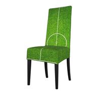 Cozimangoe Dining Chair Covers, High Stretch Removable Seat Covers,Stain Resistant Protective Slipcovers for Dining Room Kitchen Hotel Banquet, Green Football Stadium Field