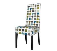 Cozimangoe Dining Chair Covers, High Stretch Removable Seat Covers,Stain Resistant Protective Slipcovers for Dining Room Kitchen Hotel Banquet, Retro Mod Polka Dot Pattern