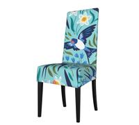 Cozimangoe Dining Chair Covers, High Stretch Removable Seat Covers,Stain Resistant Protective Slipcovers for Dining Room Kitchen Hotel Banquet, Flying Swallows Spring Flowers