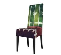 Cozimangoe Dining Chair Covers, High Stretch Removable Seat Covers,Stain Resistant Protective Slipcovers for Dining Room Kitchen Hotel Banquet, American Football Field And Ball