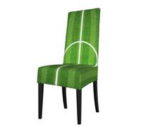 Cozimangoe Dining Chair Covers, High Stretch Removable Seat Covers,Stain Resistant Protective Slipcovers for Dining Room Kitchen Hotel Banquet, Green Soccer Field