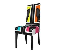 Cozimangoe Dining Chair Covers, High Stretch Removable Seat Covers,Stain Resistant Protective Slipcovers for Dining Room Kitchen Hotel Banquet, French Bulldog Printed 1