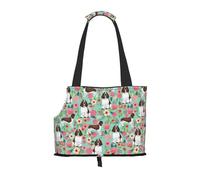 Cozimangoe Dog Carrier, Side Viewing Opening Dog Purse Collapsible Compact Pet Tote Bag, Airline Walking Outdoor Travel, Springer Spaniel Dog Floral