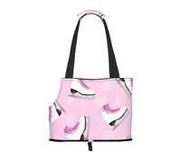 Cozimangoe Dog Carrier, Side Viewing Opening Dog Purse Collapsible Compact Pet Tote Bag, Airline Walking Outdoor Travel, Ice Skating And Snowflake