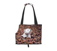 Cozimangoe Dog Carrier, Side Viewing Opening Dog Purse Collapsible Compact Pet Tote Bag, Airline Walking Outdoor Travel, Westie Bokeh West Highland White Terrier Dogs