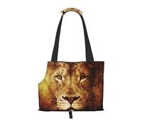 Cozimangoe Dog Carrier, Side Viewing Opening Dog Purse Collapsible Compact Pet Tote Bag, Airline Walking Outdoor Travel, The Head Of Cool Lion