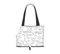 Cozimangoe Dog Carrier, Side Viewing Opening Dog Purse Collapsible Compact Pet Tote Bag, Airline Walking Outdoor Travel, Hand Drawn Chemical Formula