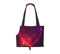 Cozimangoe Dog Carrier, Side Viewing Opening Dog Purse Collapsible Compact Pet Tote Bag, Airline Walking Outdoor Travel, Love Heart From Beautiful Bright Stars