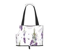 Cozimangoe Dog Carrier, Side Viewing Opening Dog Purse Collapsible Compact Pet Tote Bag, Airline Walking Outdoor Travel, Lavenders On Vintage Colorful Provence