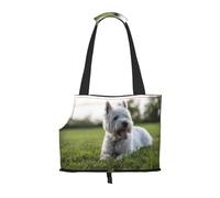 Cozimangoe Dog Carrier, Side Viewing Opening Dog Purse Collapsible Compact Pet Tote Bag, Airline Walking Outdoor Travel, Westie Lawn West Highland White Terrier Dogs