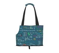 Cozimangoe Dog Carrier, Side Viewing Opening Dog Purse Collapsible Compact Pet Tote Bag, Airline Walking Outdoor Travel, Mathematical Formula Printed