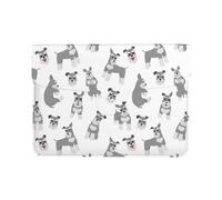 Cozimangoe Laptop Sleeve, 13-14 Inch PU Leather Computer Sleeve Bag, Water-Resistant Laptop Case Protective, School Office Travel, Personalized Miniature Schnauzer Seamless Pattern