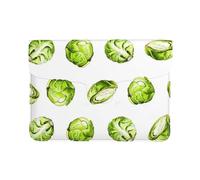 Cozimangoe Laptop Sleeve, 13-14 Inch PU Leather Computer Sleeve Bag, Water-Resistant Laptop Case Protective, School Office Travel, Personalized Brussel Sprouts