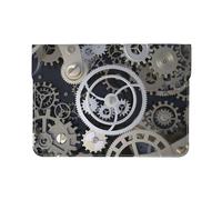 Cozimangoe Laptop Sleeve, 13-14 Inch PU Leather Computer Sleeve Bag, Water-Resistant Laptop Case Protective, School Office Travel, Personalized Steampunk Mechanical Gears