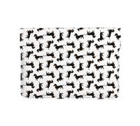 Cozimangoe Laptop Sleeve, 13-14 Inch PU Leather Computer Sleeve Bag, Water-Resistant Laptop Case Protective, School Office Travel, Personalized Black And Tan Smooth Coated Dachshunds