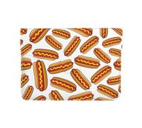 Cozimangoe Laptop Sleeve, 13-14 Inch PU Leather Computer Sleeve Bag, Water-Resistant Laptop Case Protective, School Office Travel, Personalized Fast Food Hot Dog