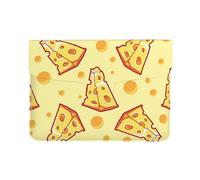 Cozimangoe Laptop Sleeve, 13-14 Inch PU Leather Computer Sleeve Bag, Water-Resistant Laptop Case Protective, School Office Travel, Personalized Cheese Food