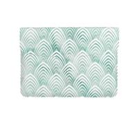 Cozimangoe Laptop Sleeve, 13-14 Inch PU Leather Computer Sleeve Bag, Water-Resistant Laptop Case Protective, School Office Travel, Personalized Scales Aqua Mint White Geometry Marble