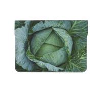 Cozimangoe Laptop Sleeve, 13-14 Inch PU Leather Computer Sleeve Bag, Water-Resistant Laptop Case Protective, School Office Travel, Personalized Bright Cabbage