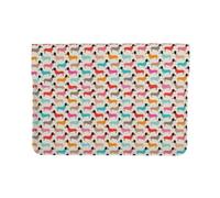 Cozimangoe Laptop Sleeve, 13-14 Inch PU Leather Computer Sleeve Bag, Water-Resistant Laptop Case Protective, School Office Travel, Vintage Doxie Sausage Dogs Dachshund Pattern Girls