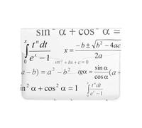 Cozimangoe Laptop Sleeve, 13-14 Inch PU Leather Computer Sleeve Bag, Water-Resistant Laptop Case Protective, School Office Travel, Personalized Mathematics And Geometry With Scientific Formulas