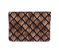 Cozimangoe Laptop Sleeve, 13-14 Inch PU Leather Computer Sleeve Bag, Water-Resistant Laptop Case Protective, School Office Travel, Personalized Rose Gold Art Deco Fans On Black