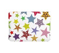 Cozimangoe Laptop Sleeve, 13-14 Inch PU Leather Computer Sleeve Bag, Water-Resistant Laptop Case Protective, School Office Travel, Personalized Bright Colored Stars