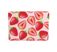 Cozimangoe Laptop Sleeve, 13-14 Inch PU Leather Computer Sleeve Bag, Water-Resistant Laptop Case Protective, School Office Travel, Personalized Kawaii Pink Strawberry Print