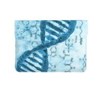 Cozimangoe Laptop Sleeve, 13-14 Inch PU Leather Computer Sleeve Bag, Water-Resistant Laptop Case Protective, School Office Travel, Personalized DNA Blue